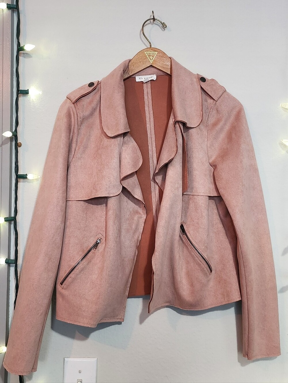 Pink Jacket Blu Pepper Large Rose Blush Salmon